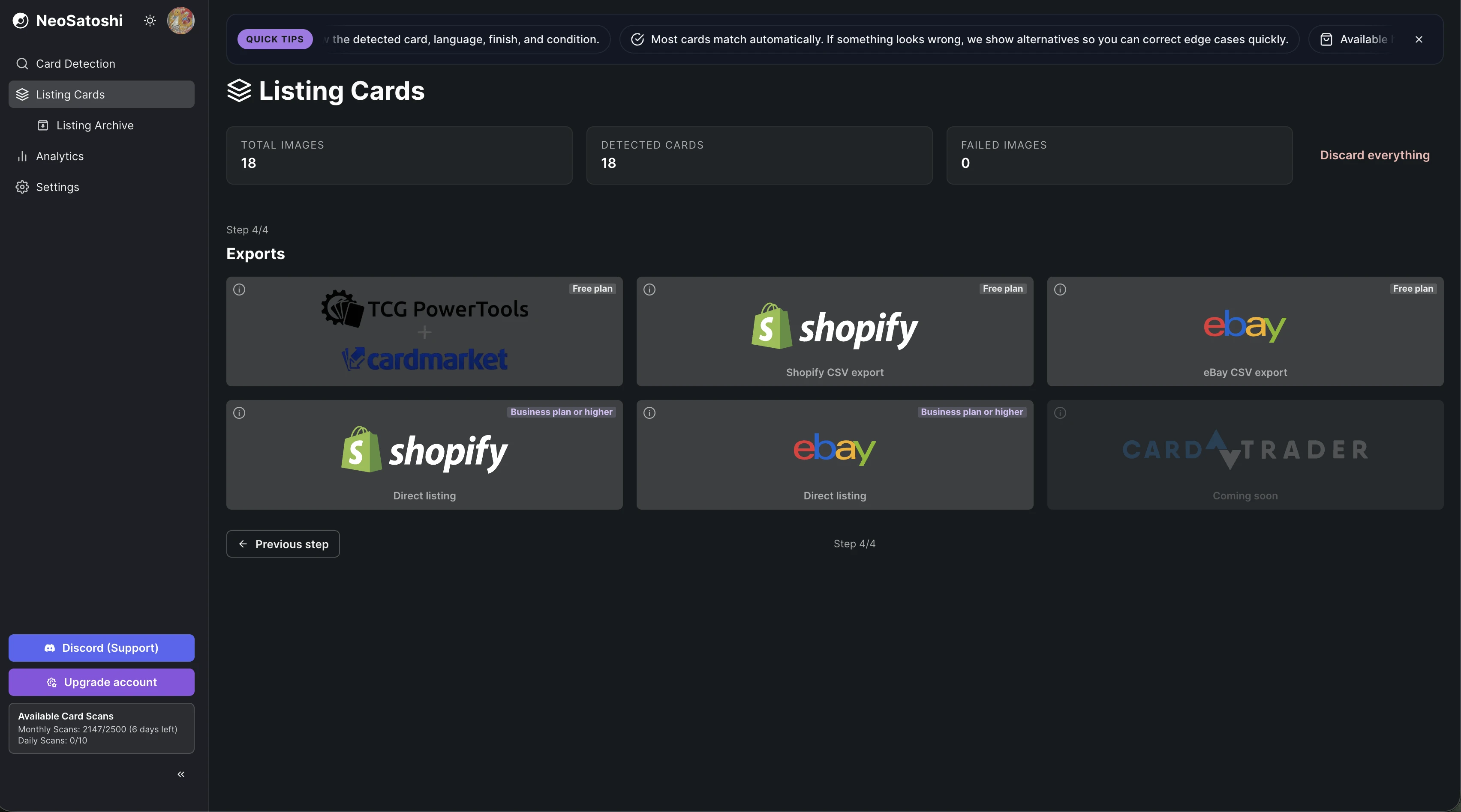Export to any marketplace